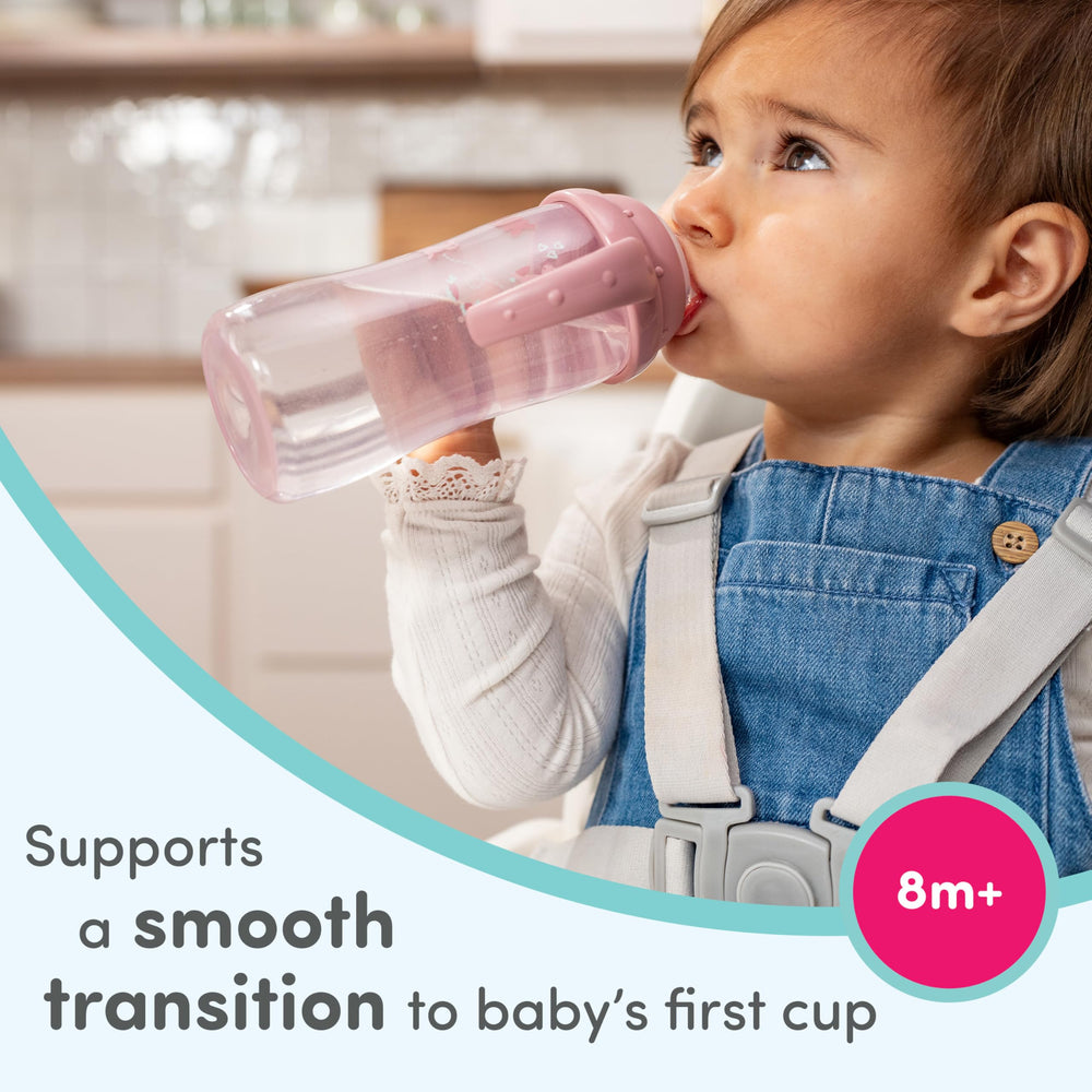 NUK Mickey Mouse soft spout for gentle sipping.