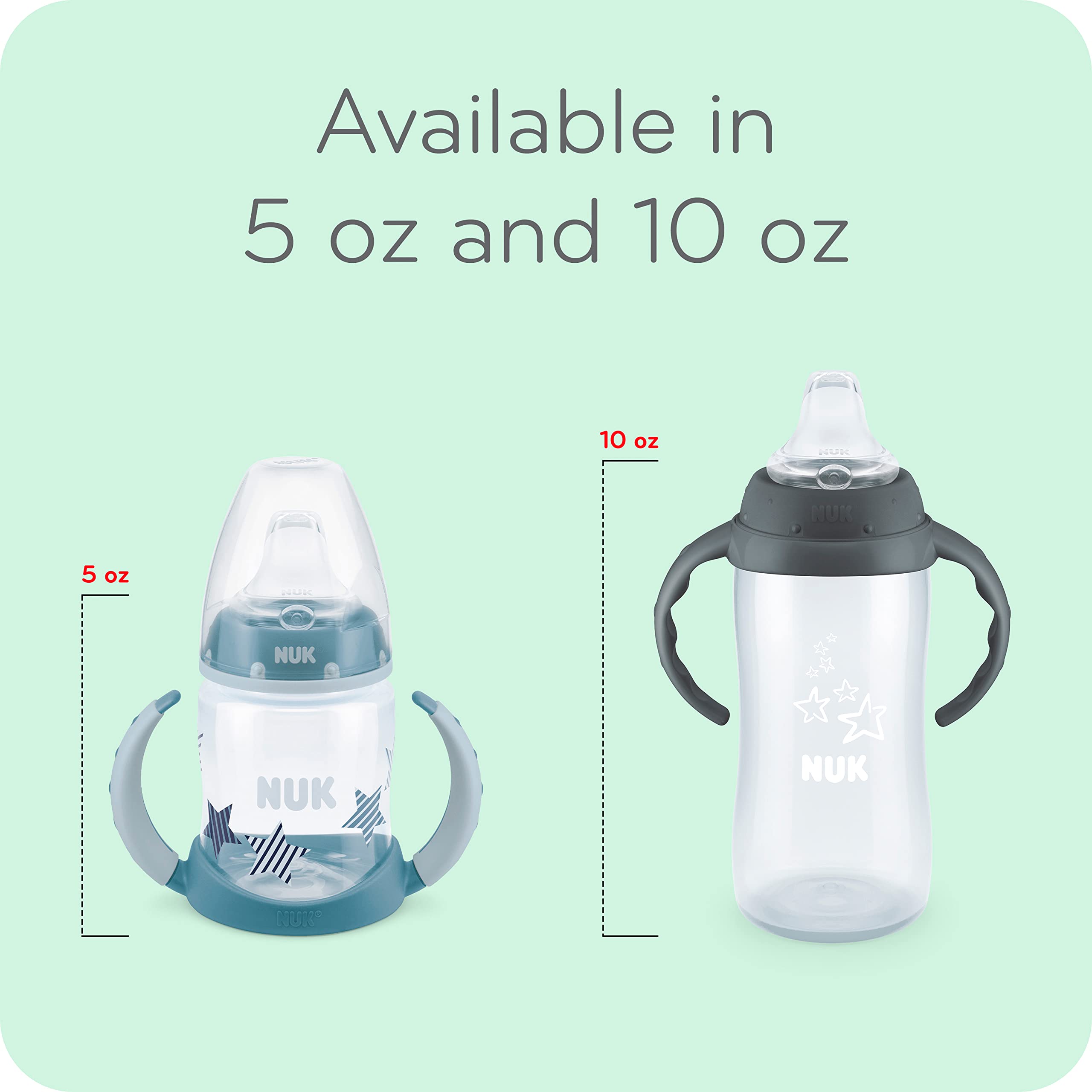 NUK BPA-free cup offers worry-free daily use.