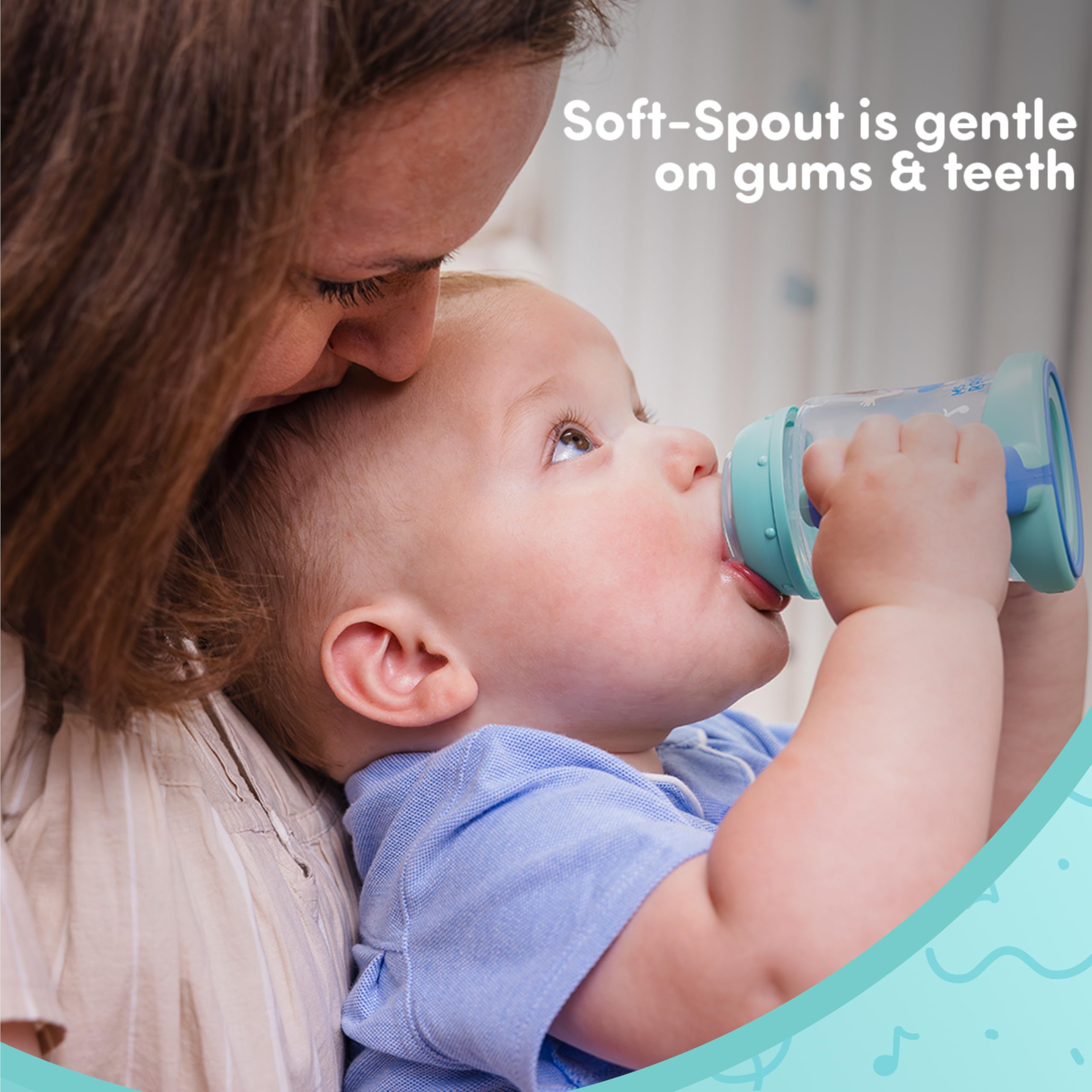 NUK Learner Cup BPA-free material supports worry-free sipping