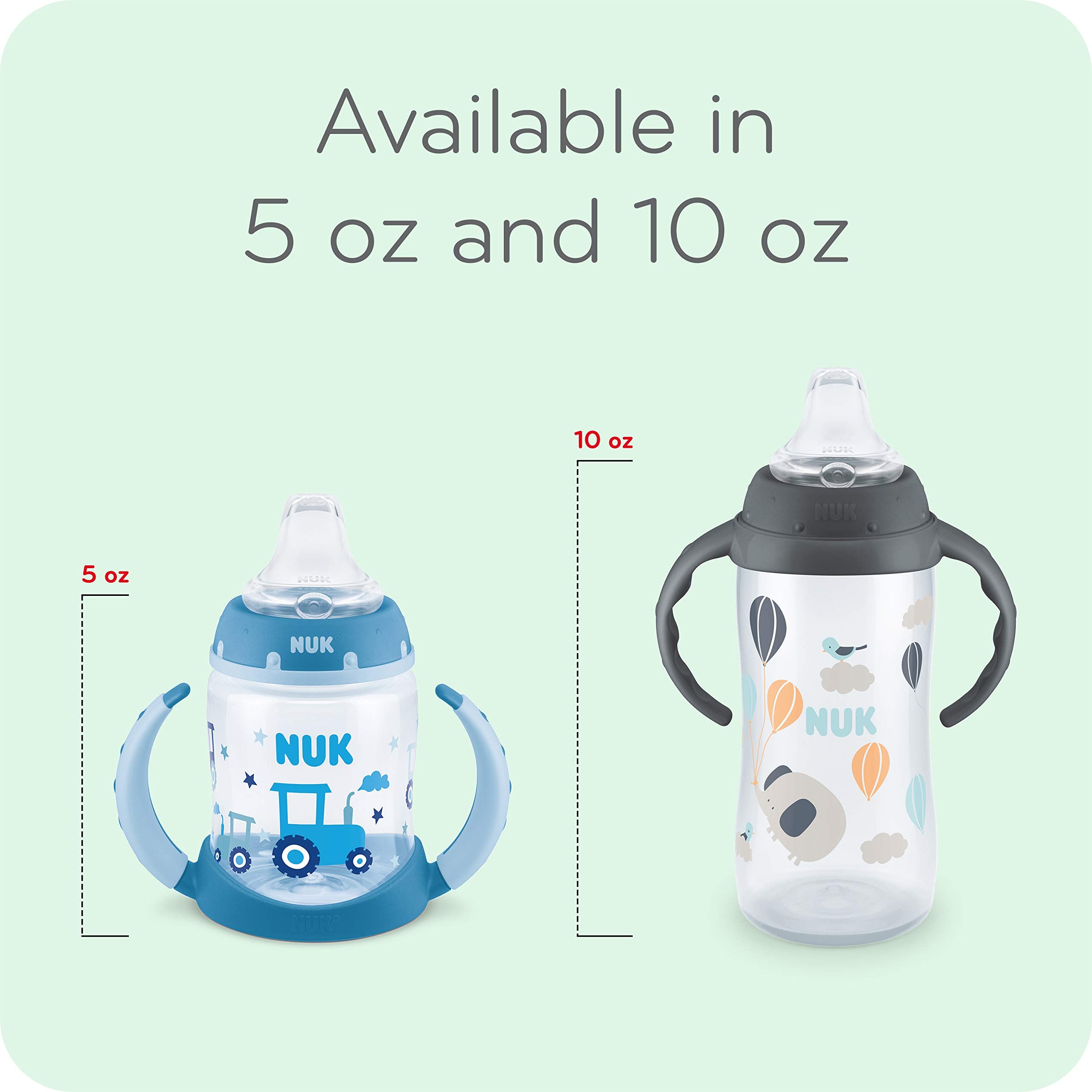 NUK Learner Cup Flowers BPA-free and dishwasher safe for easy cleaning.