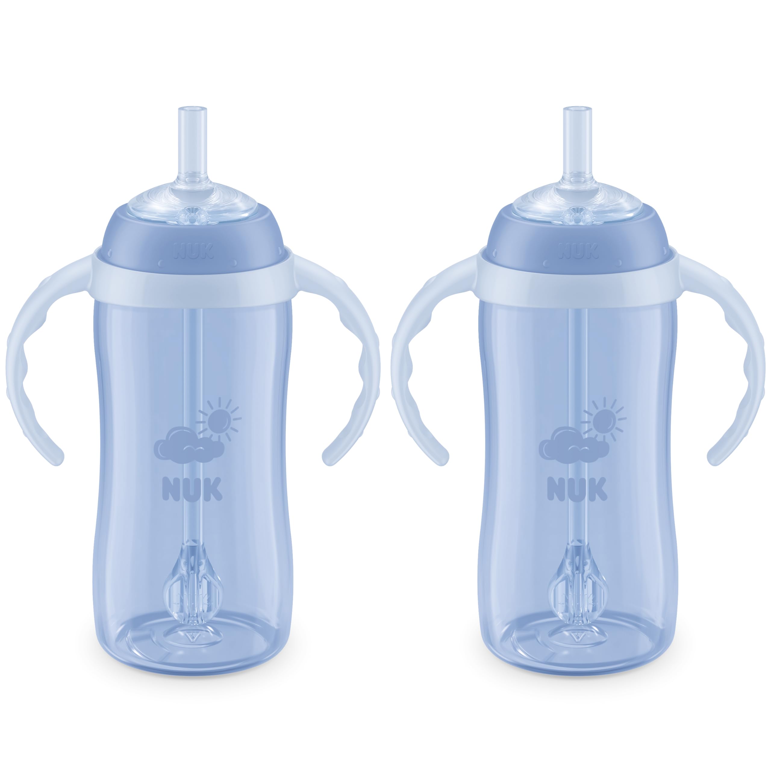 NUK Learner Straw Cup angled drinking for easy access.