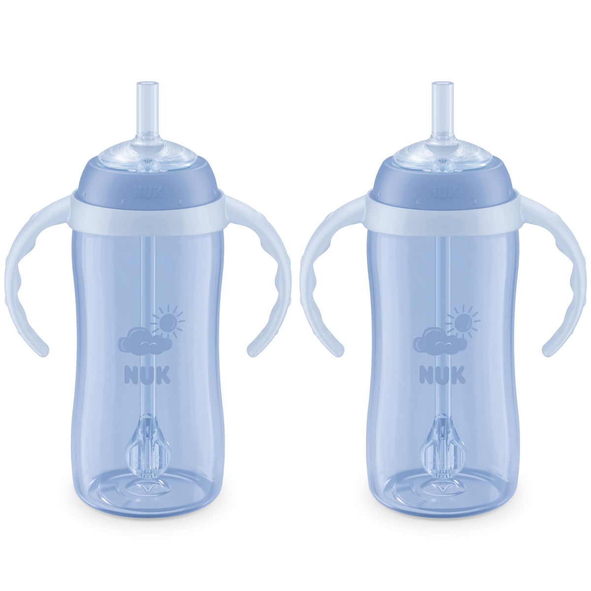 NUK Learner Straw Cup angled drinking for easy access.