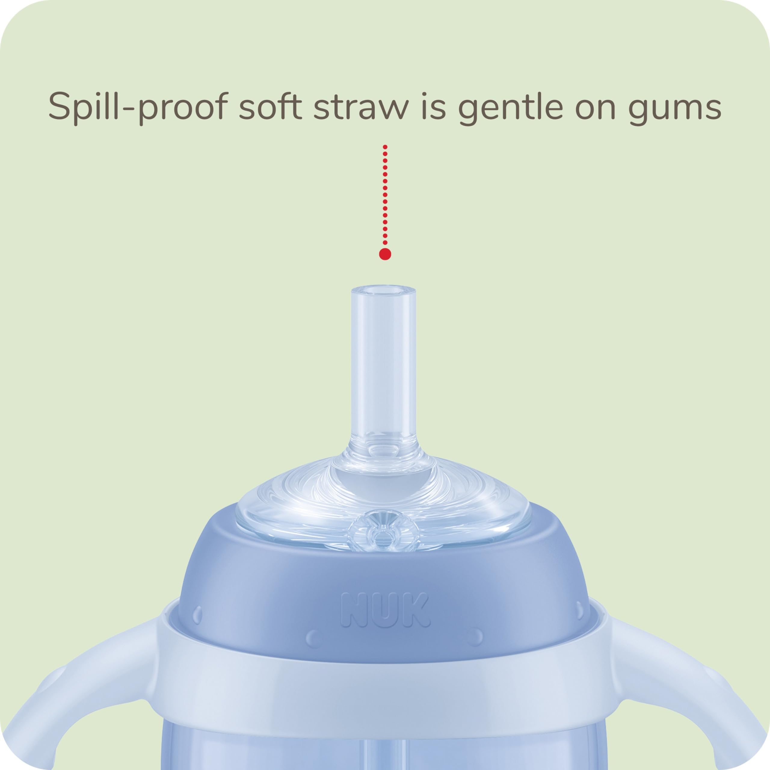 NUK Learner Straw Cup BPA-free and dishwasher safe for easy cleaning.