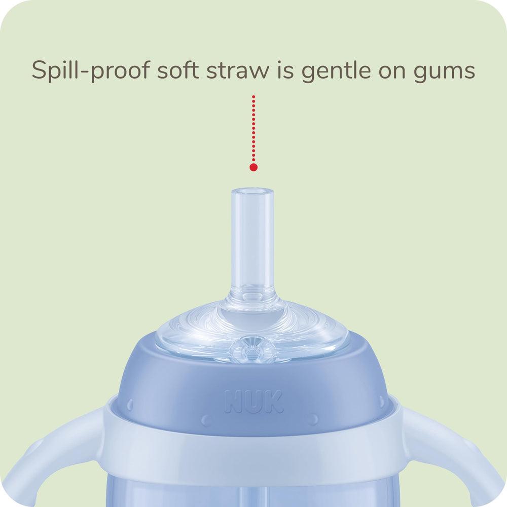NUK Learner Straw Cup BPA-free and dishwasher safe for easy cleaning.