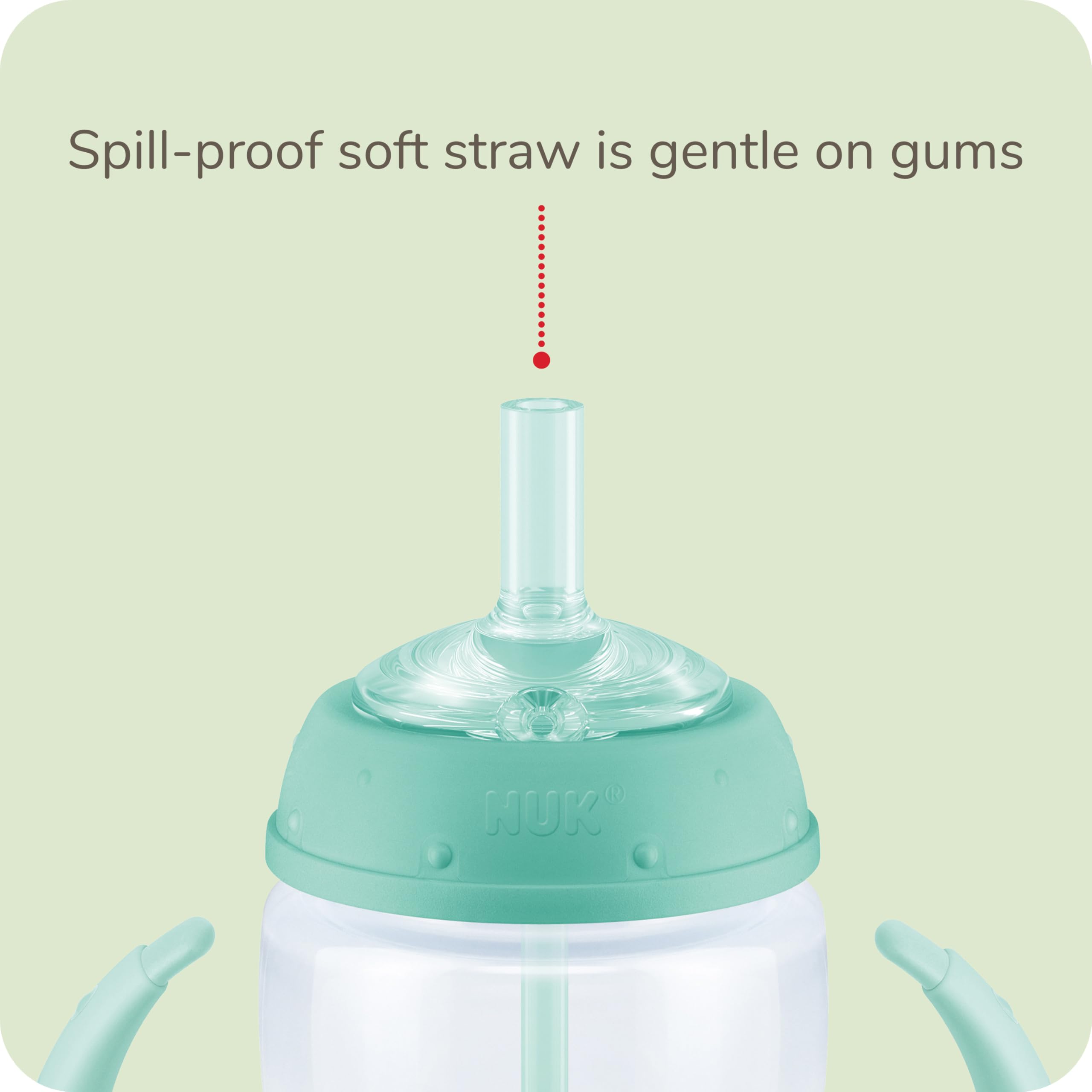 NUK Learner Straw Cup BPA-free and dishwasher-safe for simple cleaning