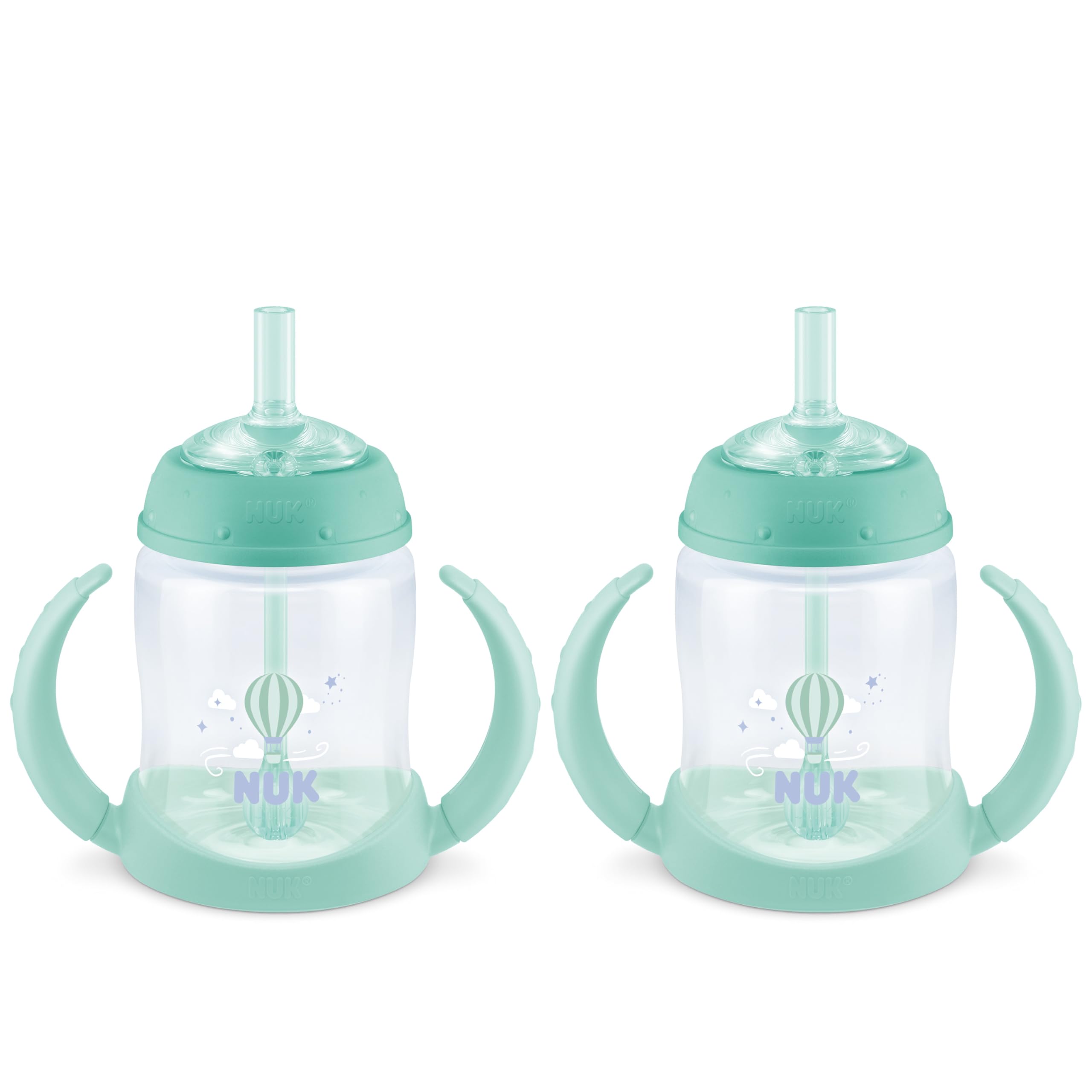NUK Learner Straw Cup showing wide sipping zone for easy drinking