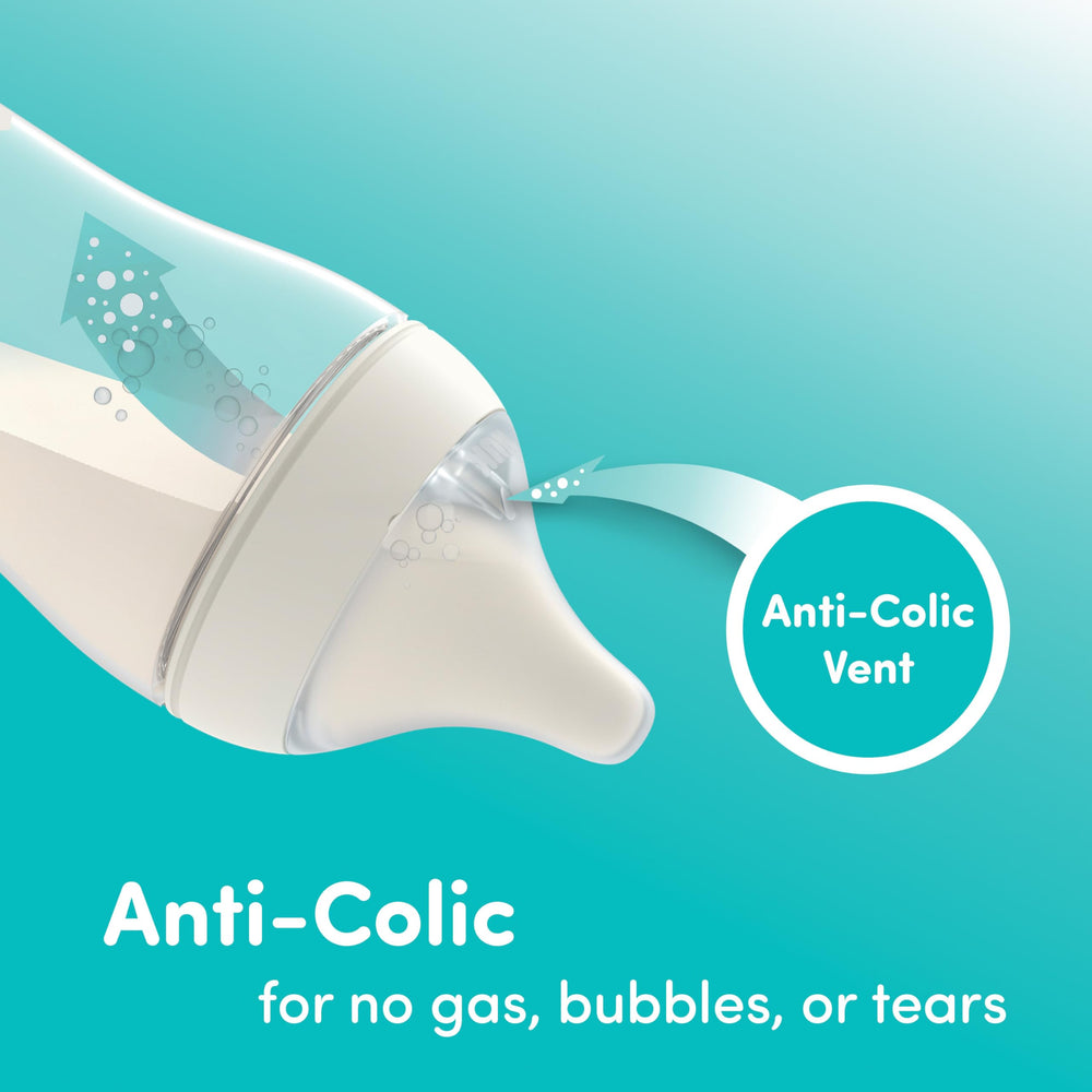 NUK anti-colic vent system supports comfortable feeds