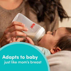 NUK Perfect Match anti-colic vent system minimizes air intake