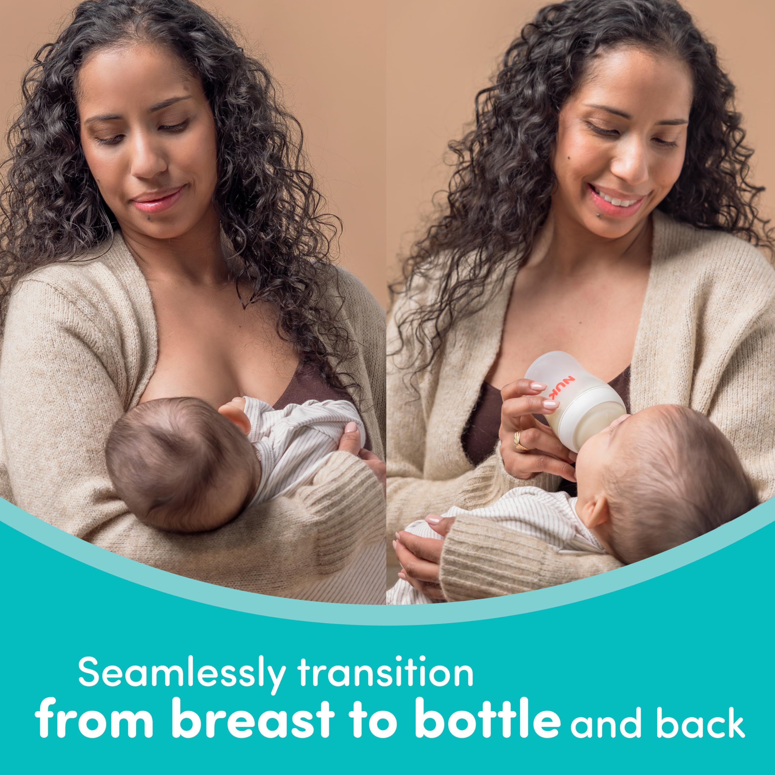 NUK Perfect Match medium flow nipple supports steady feeding pace