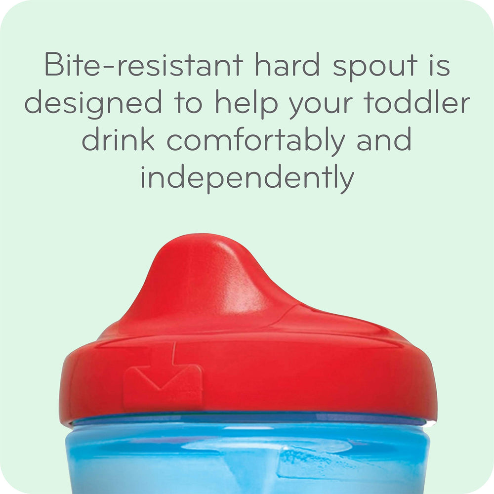NUK Sesame Street cup shows spill-proof design for mess-free drink times.