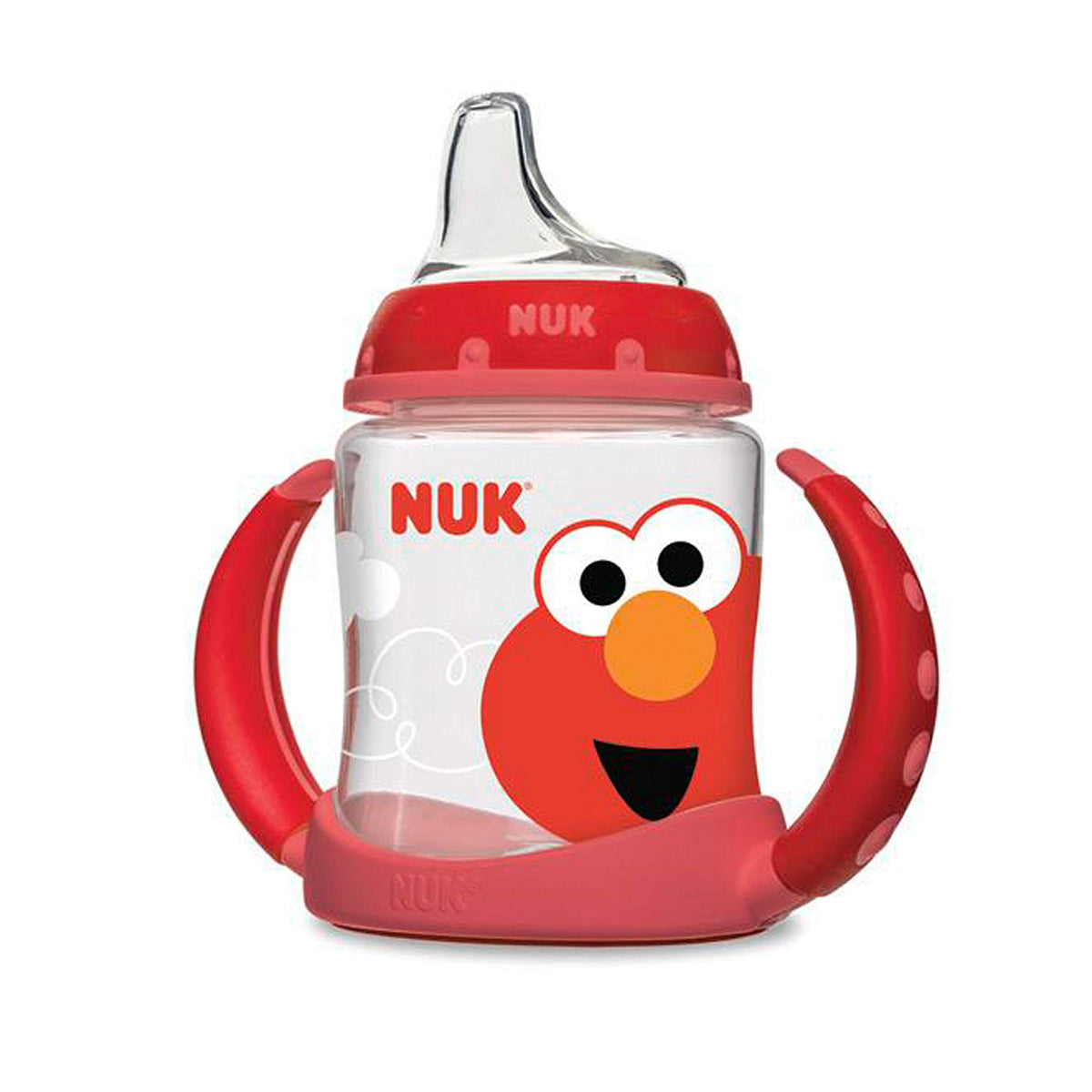 NUK Sesame Street Learner Cup Elmo with soft spout for gentle sipping and easy transition.