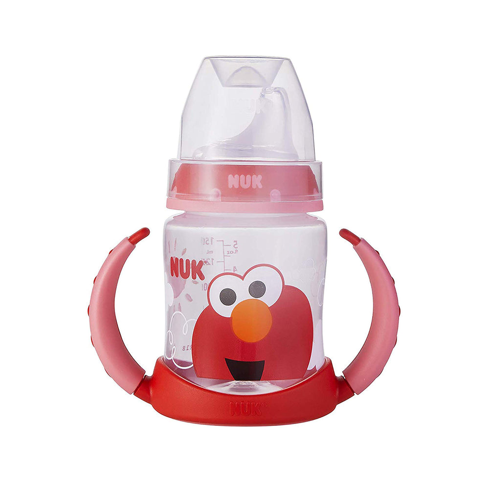 NUK Sesame Street Learner Cup Elmo is dishwasher-safe and BPA-free.