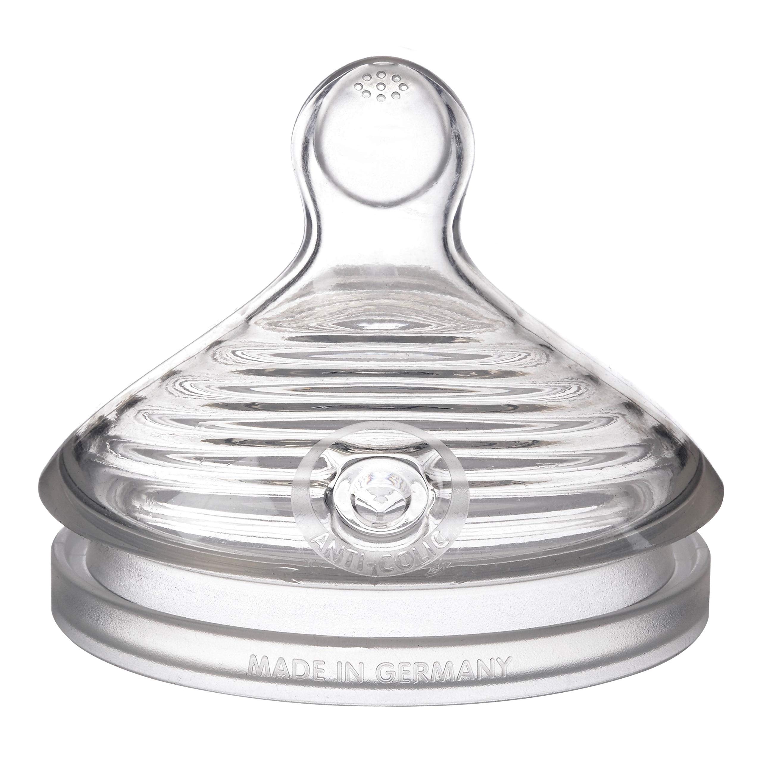NUK Simply Natural nipple close-up shows extra-soft silicone for natural feeding.