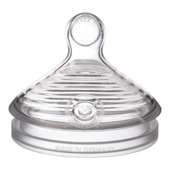 NUK Simply Natural nipple close-up shows extra-soft silicone for natural feeding.