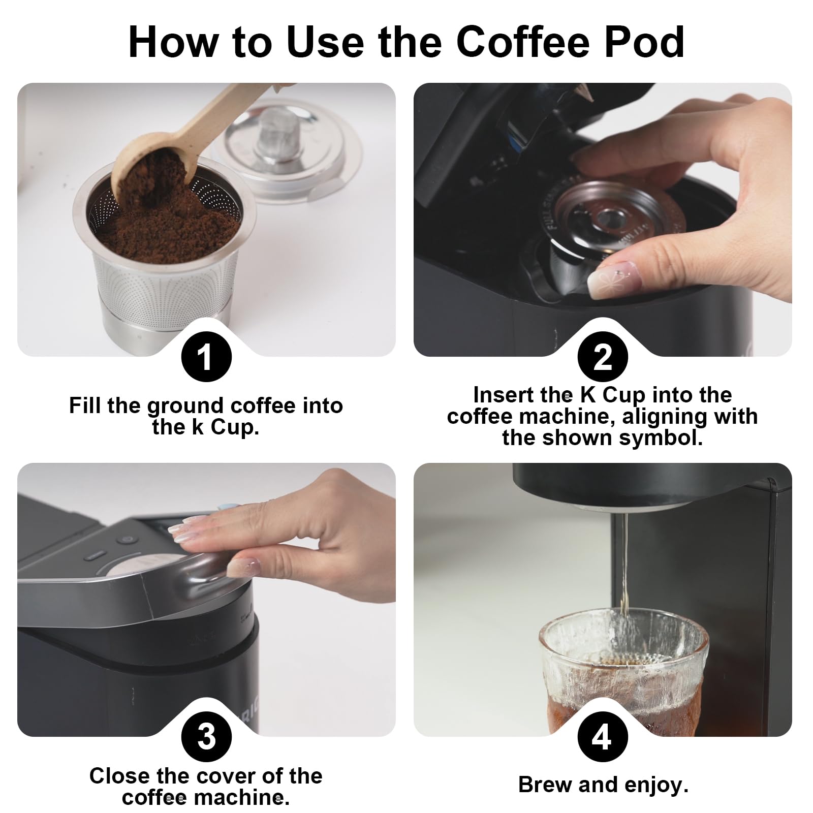 NUKALO easy-clean K Cup after use minimizes maintenance effort
