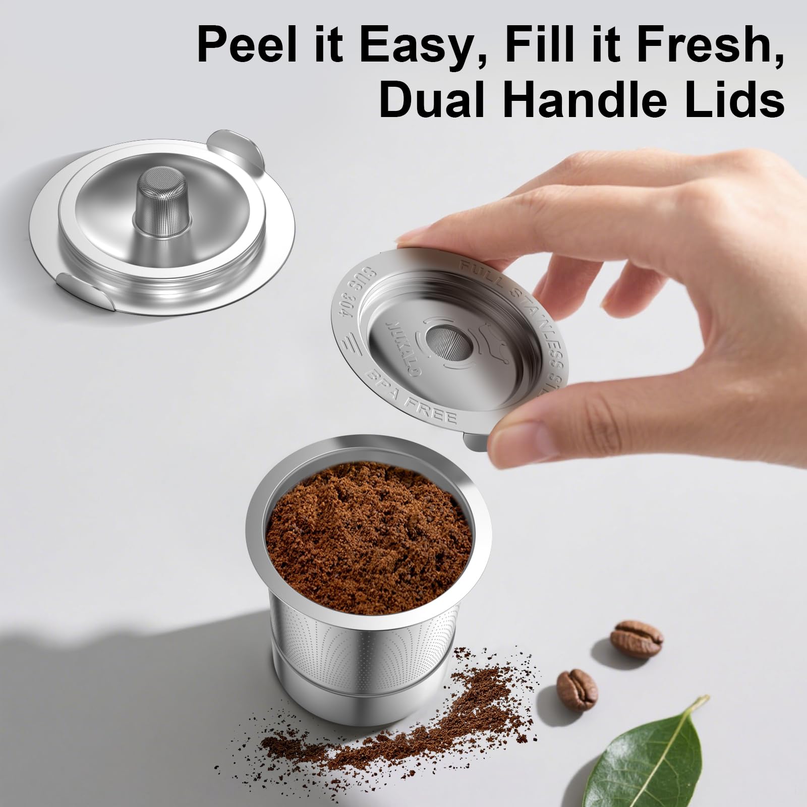 NUKALO eco-friendly coffee filter reduces waste from disposable pods