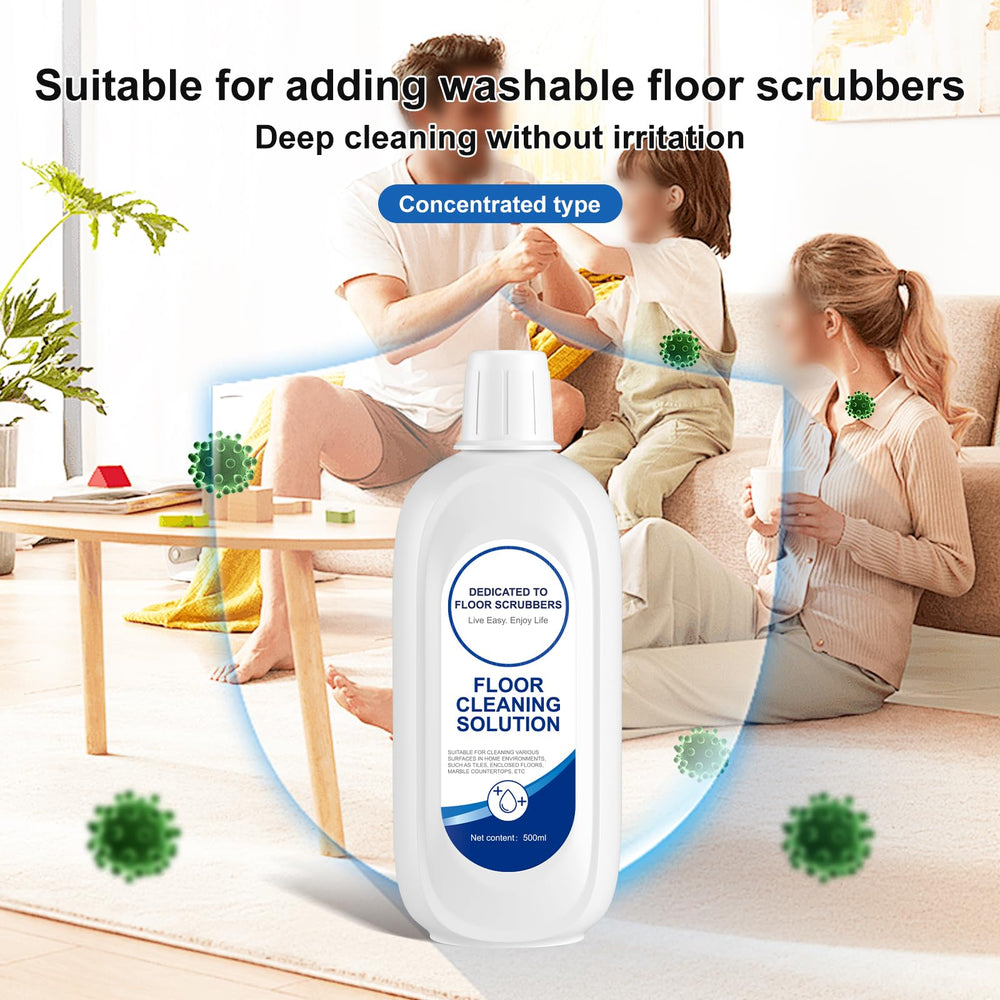 Nukisa floor cleaning solution bottle dispense highlights quick dosing for up to 30 refills.
