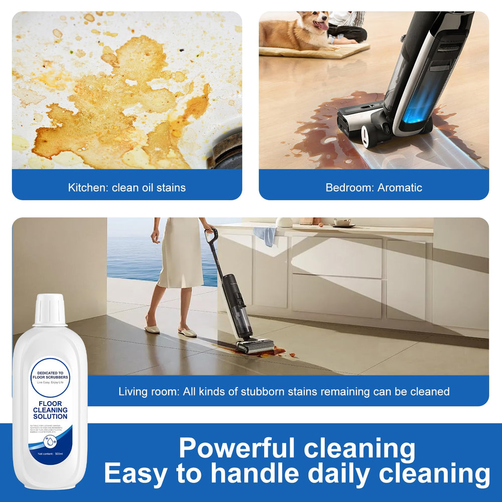Nukisa floor cleaning solution tile floor test shows effective grease removal.