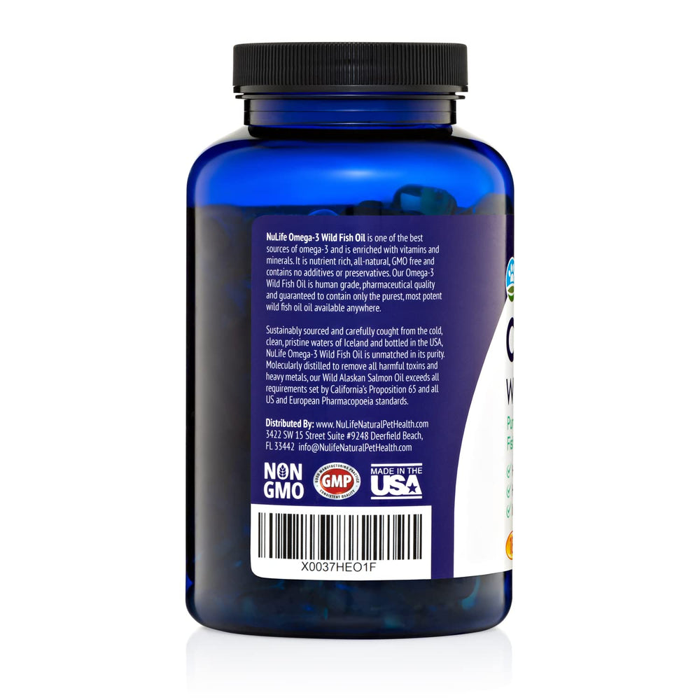 NuLife dog food topping omega-3 capsules added to meals