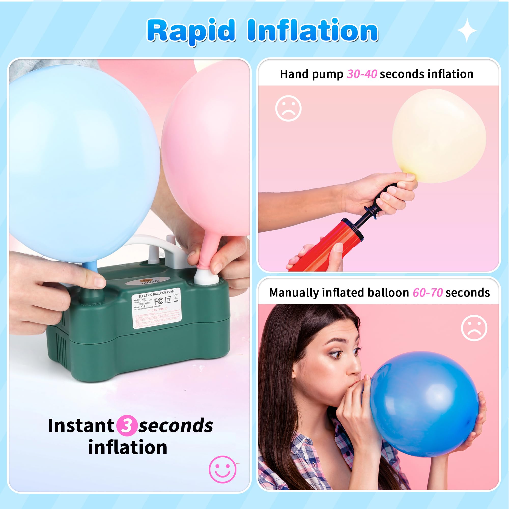 NuLink portable inflator suitable for party decorations on the go.