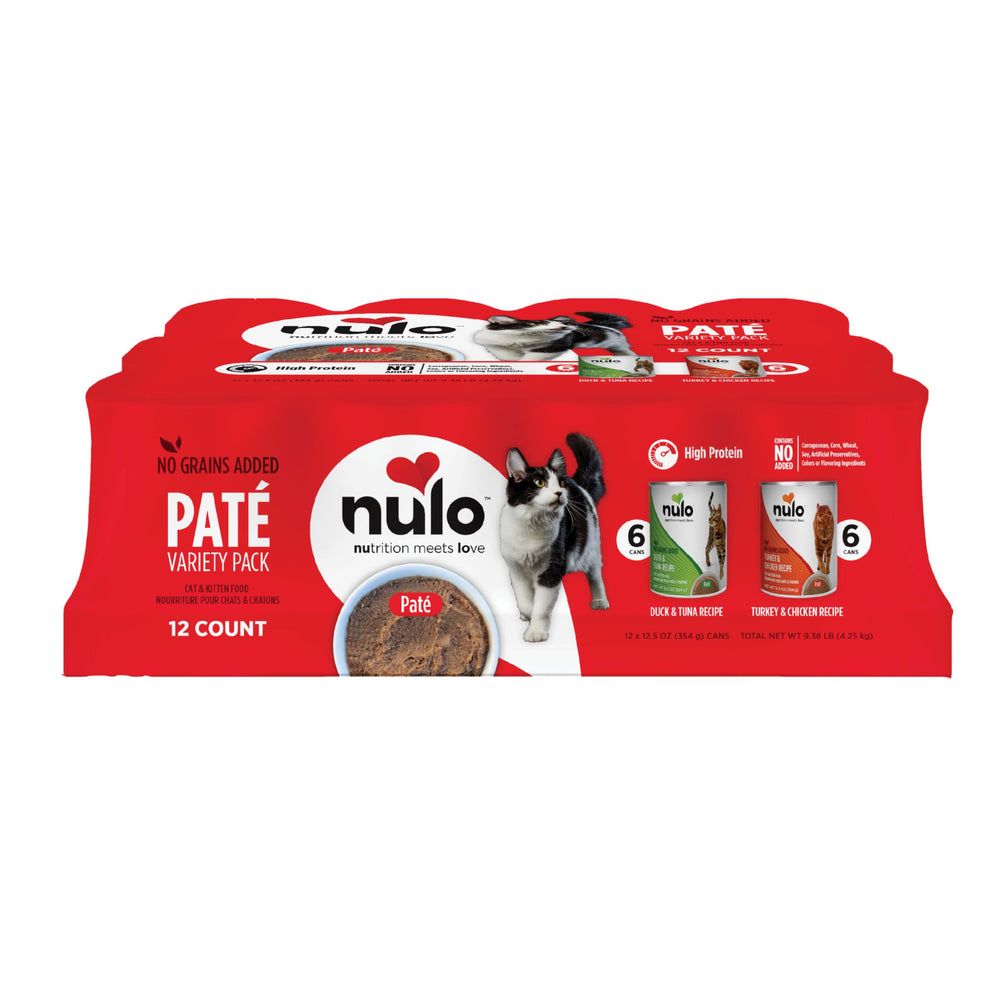 Nulo 12-pack display ready for convenient daily feeding.