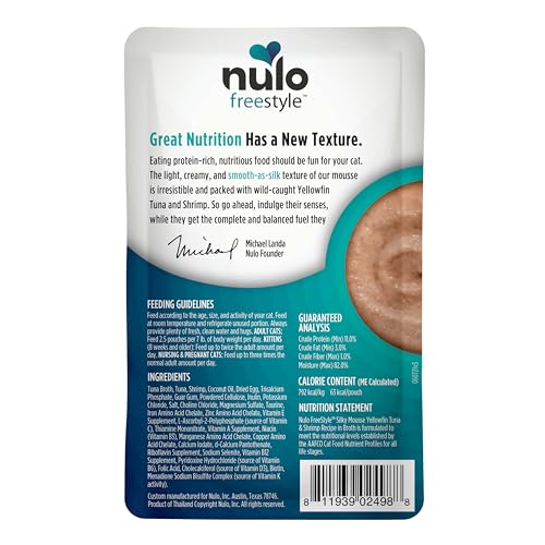 Nulo FreeStyle Silky Mousse suitable for kittens to seniors during meals