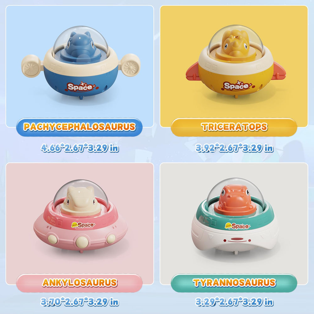 NUMBERFUN Pachycephalosaurus press-and-go car stimulates curiosity through dinosaur themes