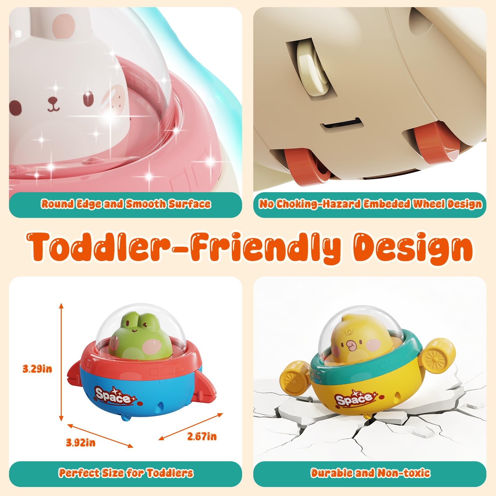 Numberfun Easter Basket Piggy Car: durable, non-toxic toy ideal for tiny hands.