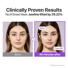 Numbuzin No.9+ hydrogel-like sheet adheres well for even serum delivery.