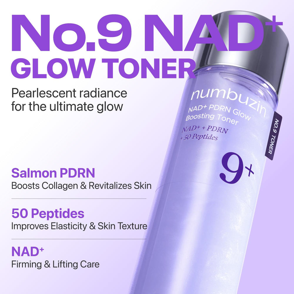 Numbuzin No.9 pump bottle for easy application and glow.