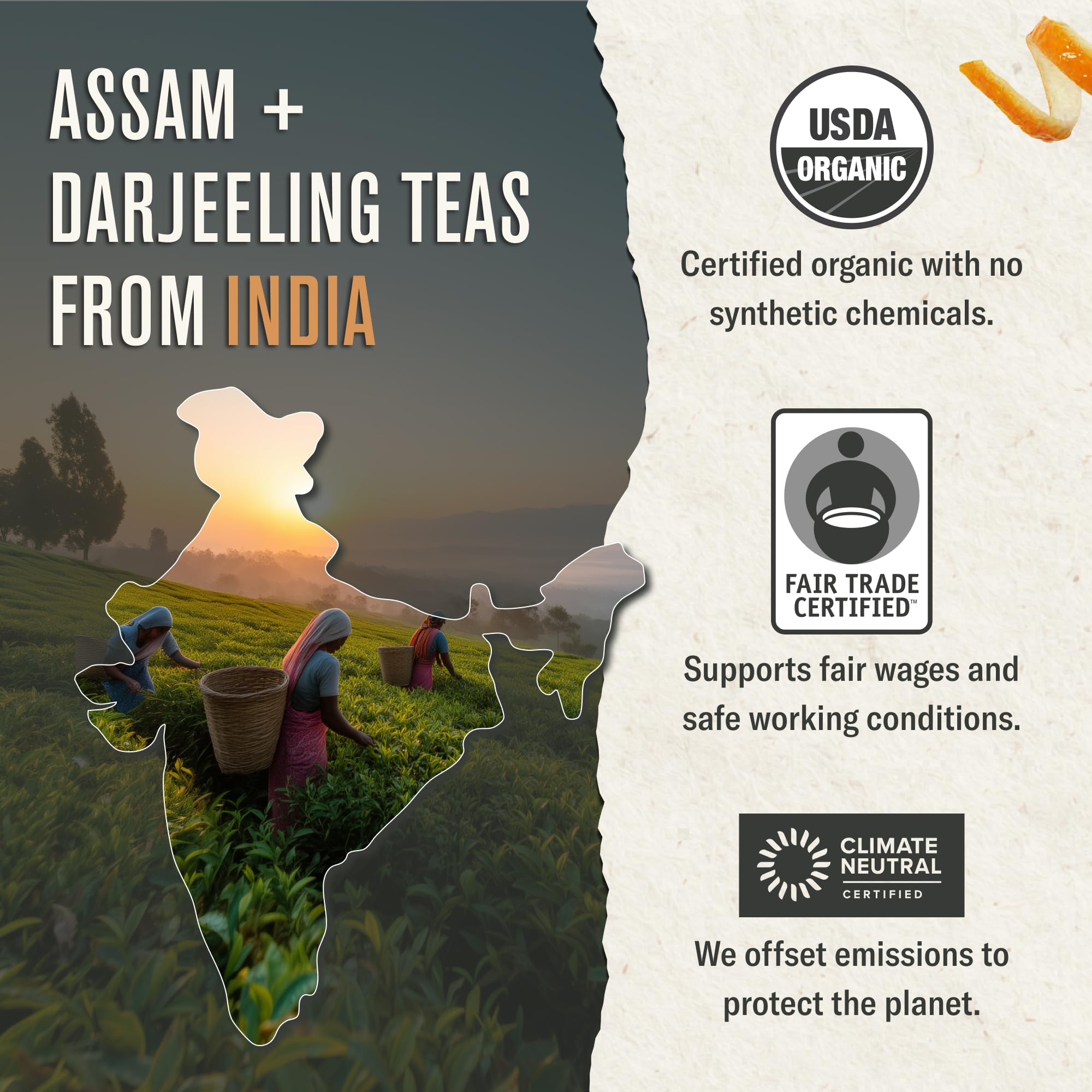 Numi Breakfast Blend tea USDA organic certification signals responsible sourcing.