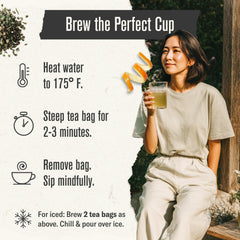 Pouring NumI tea into a cup reveals inviting aroma and color.