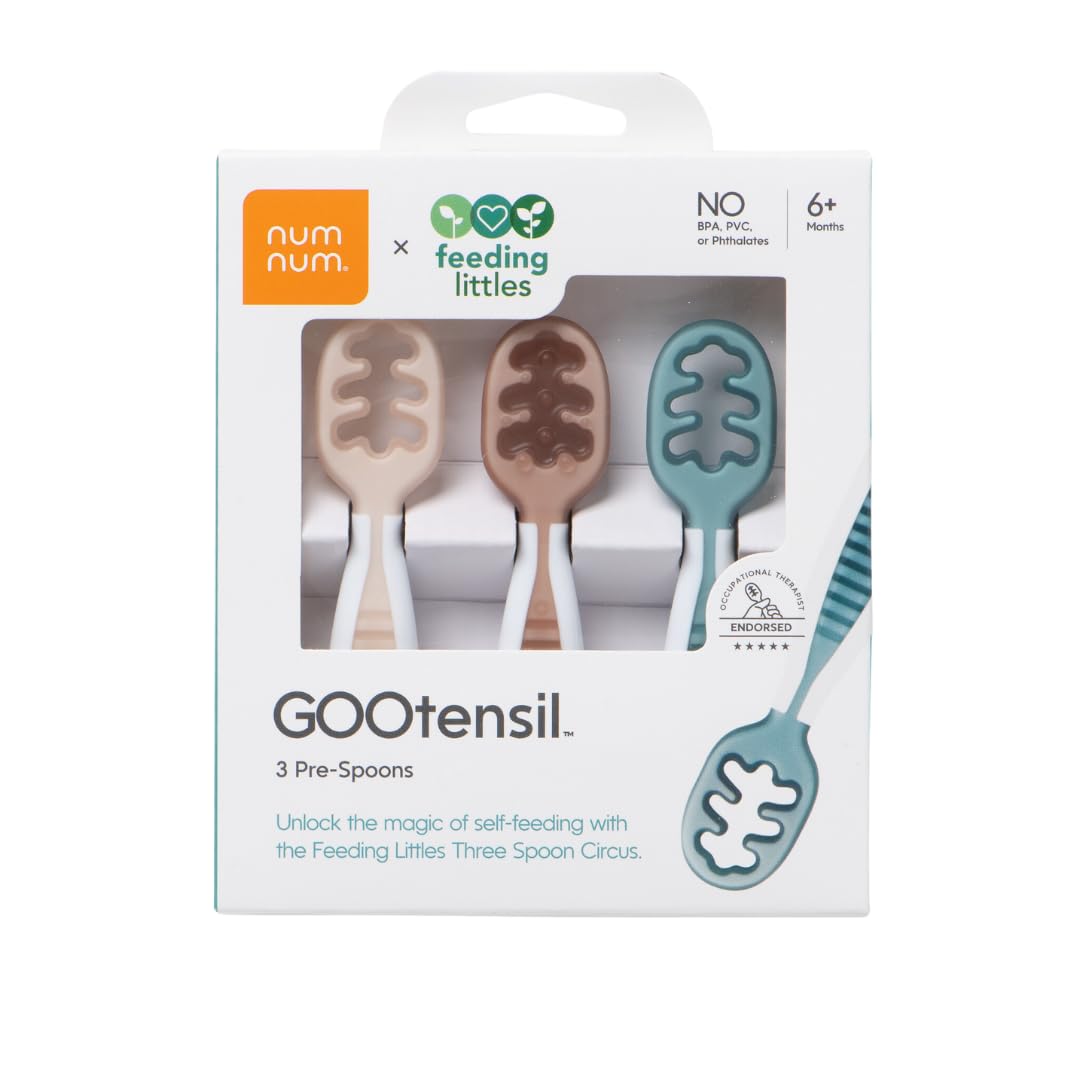 NumNum GOOtensils stage-one beginner spoon teether supports early self-feeding
