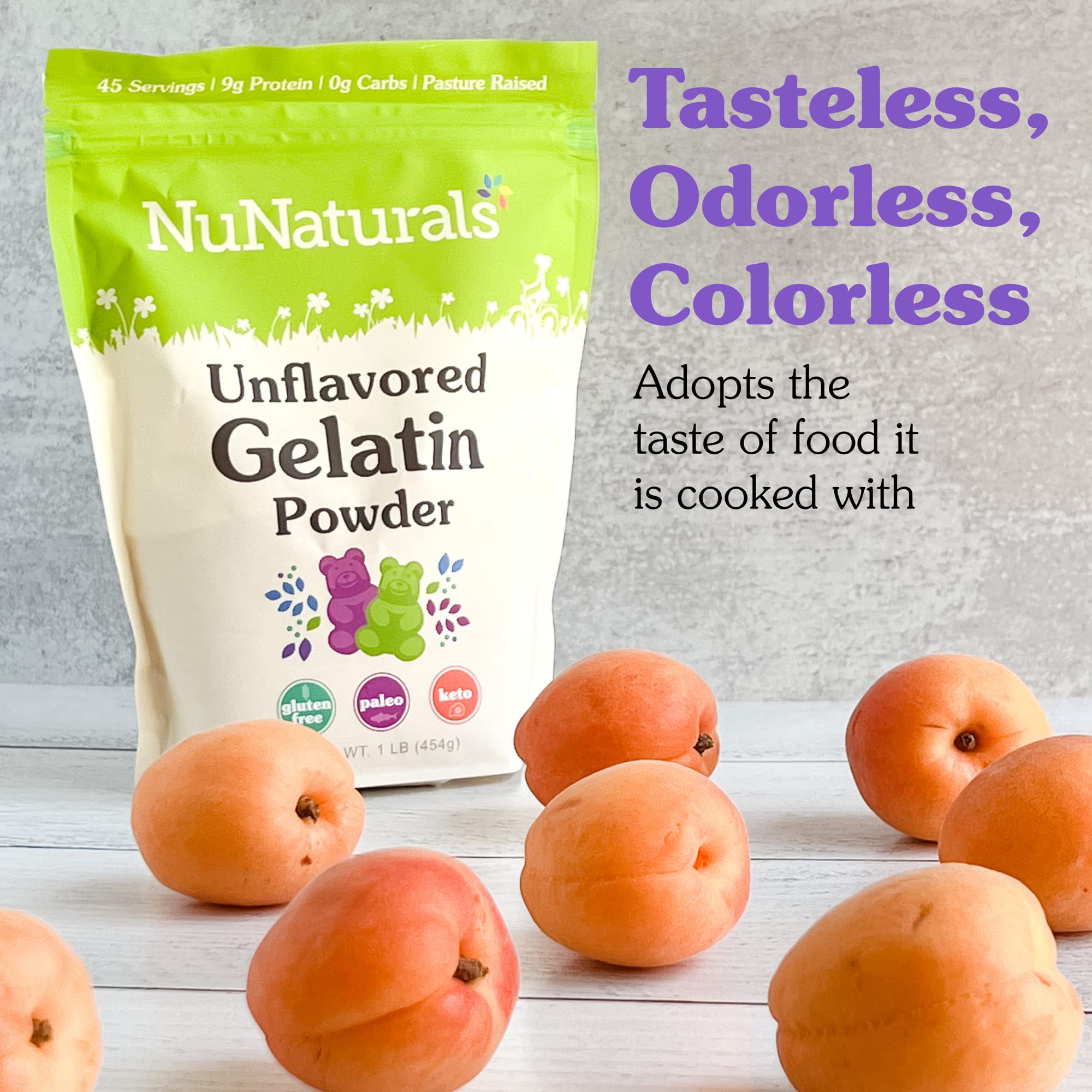 NuNaturals pudding and jelly with gelatin shows creamy desserts without sugar