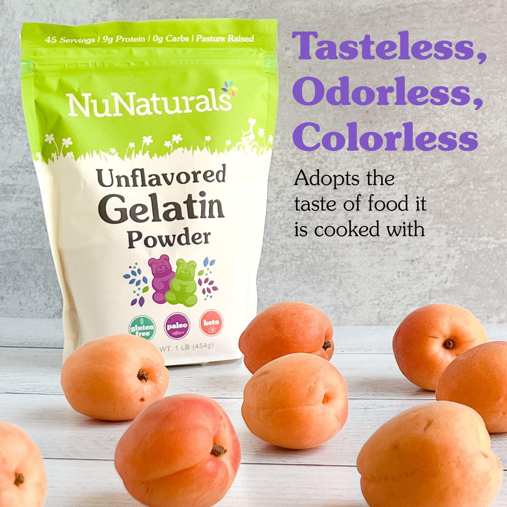 NuNaturals pudding and jelly with gelatin shows creamy desserts without sugar