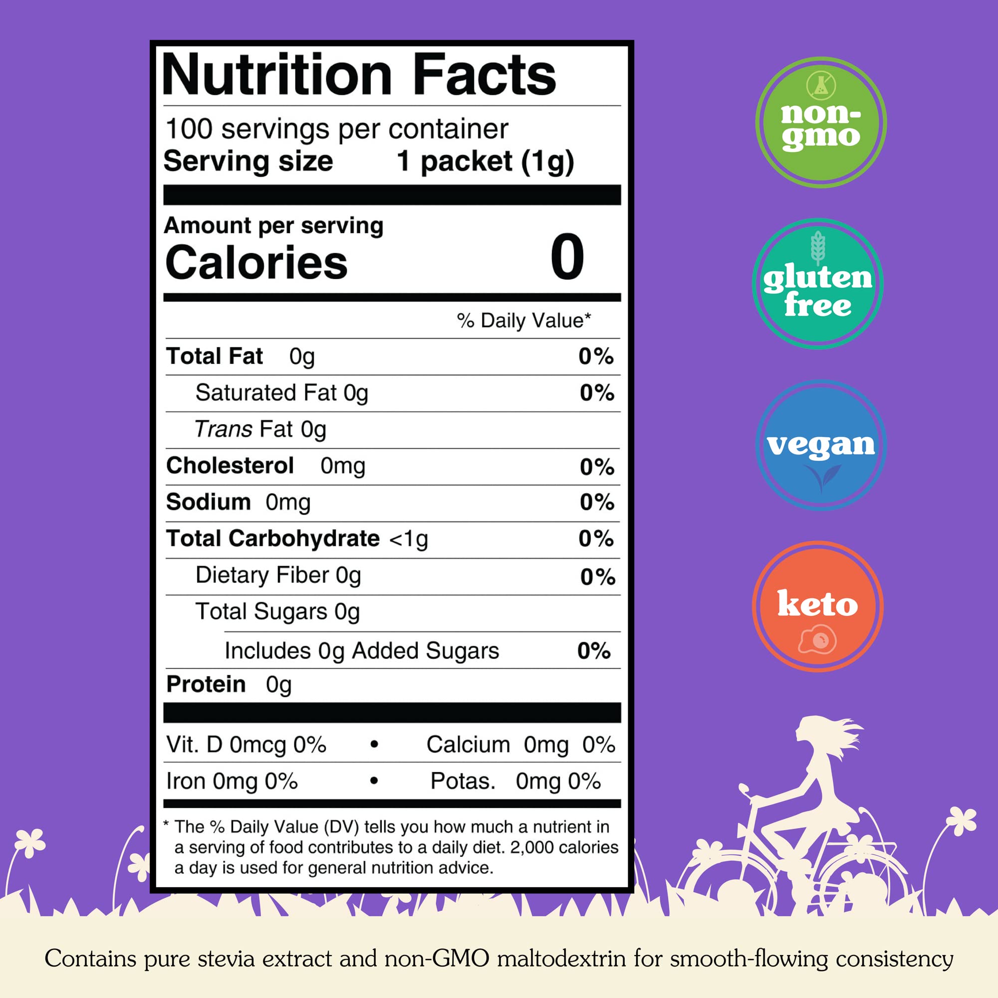 NuNaturals Stevia Packets ideal for coffee or tea.