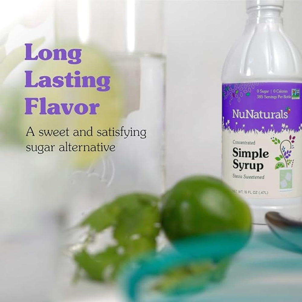 Nunaturals Stevia Simple Syrup baking drops for sugar-free flavor enhancement