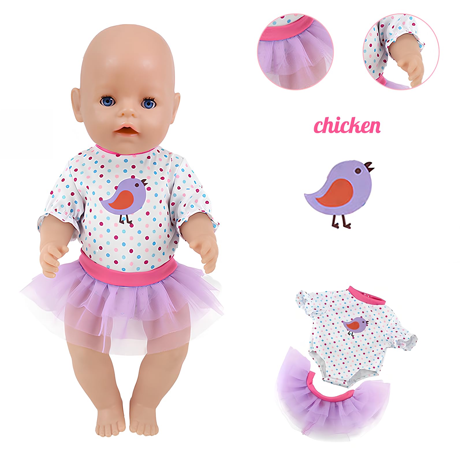 NUOXIXI all-in-one accessory pack for 14-18 inch dolls
