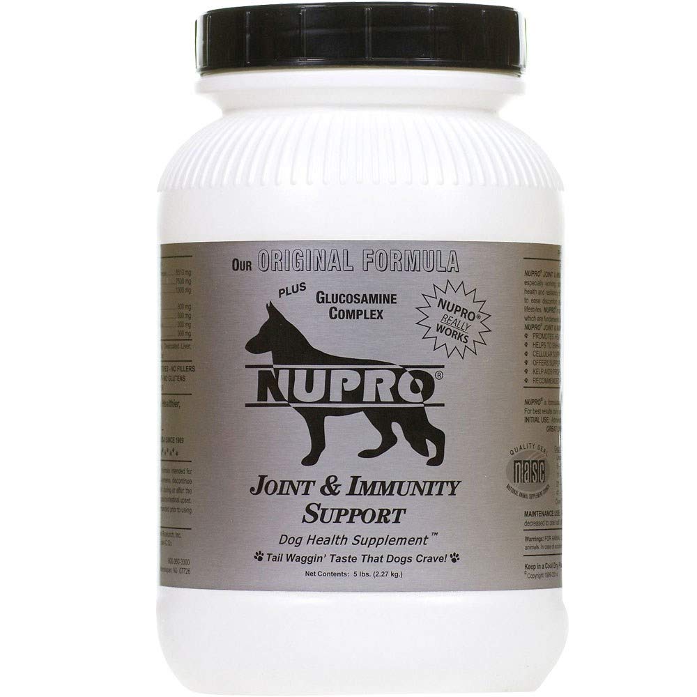 Nupro Joint Support 5lb bottle supports canine joint comfort and vitality