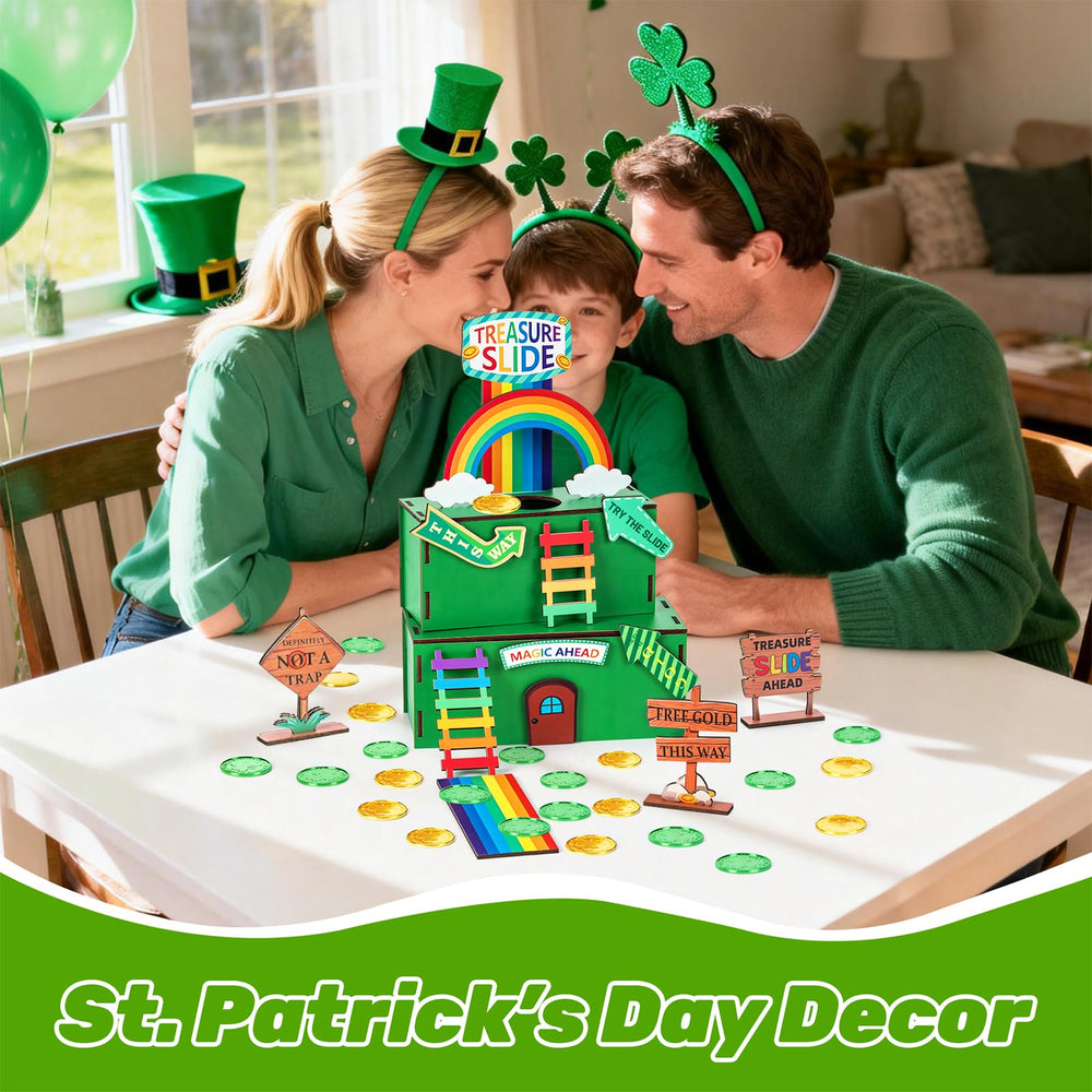 Nurcazo Leprechaun Trap Kit classroom display idea showcases a bright St. Patrick's Day setup