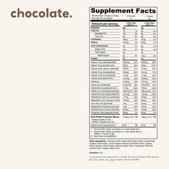 Nurished Mighty Chocolate Milk ingredients list highlights organic spinach and natural flavors