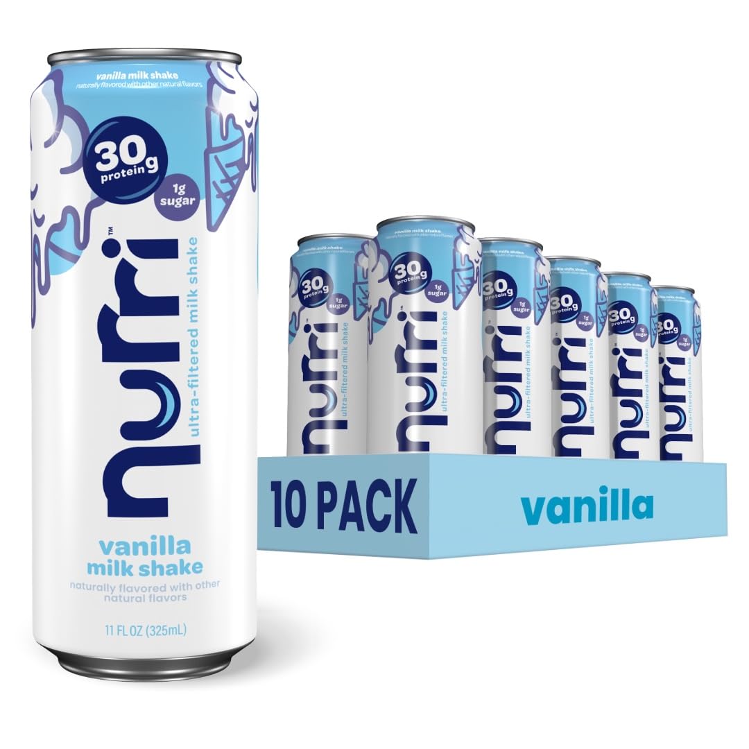 Nurri vanilla protein shake bottle showing lactose-free formula