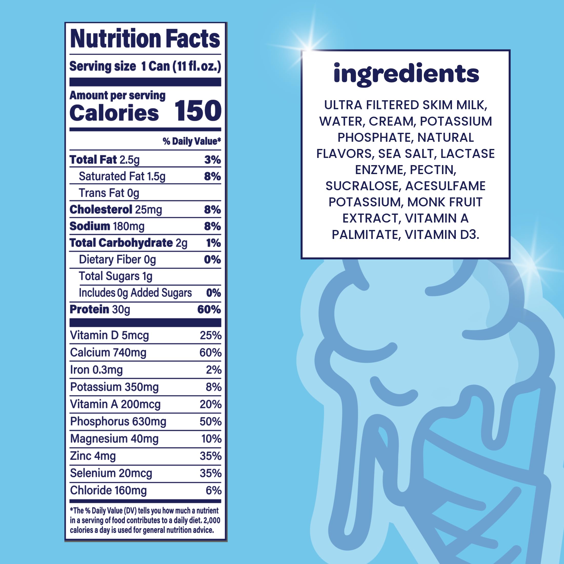 Nurri vanilla shake close-up, protein-packed and lactose-free