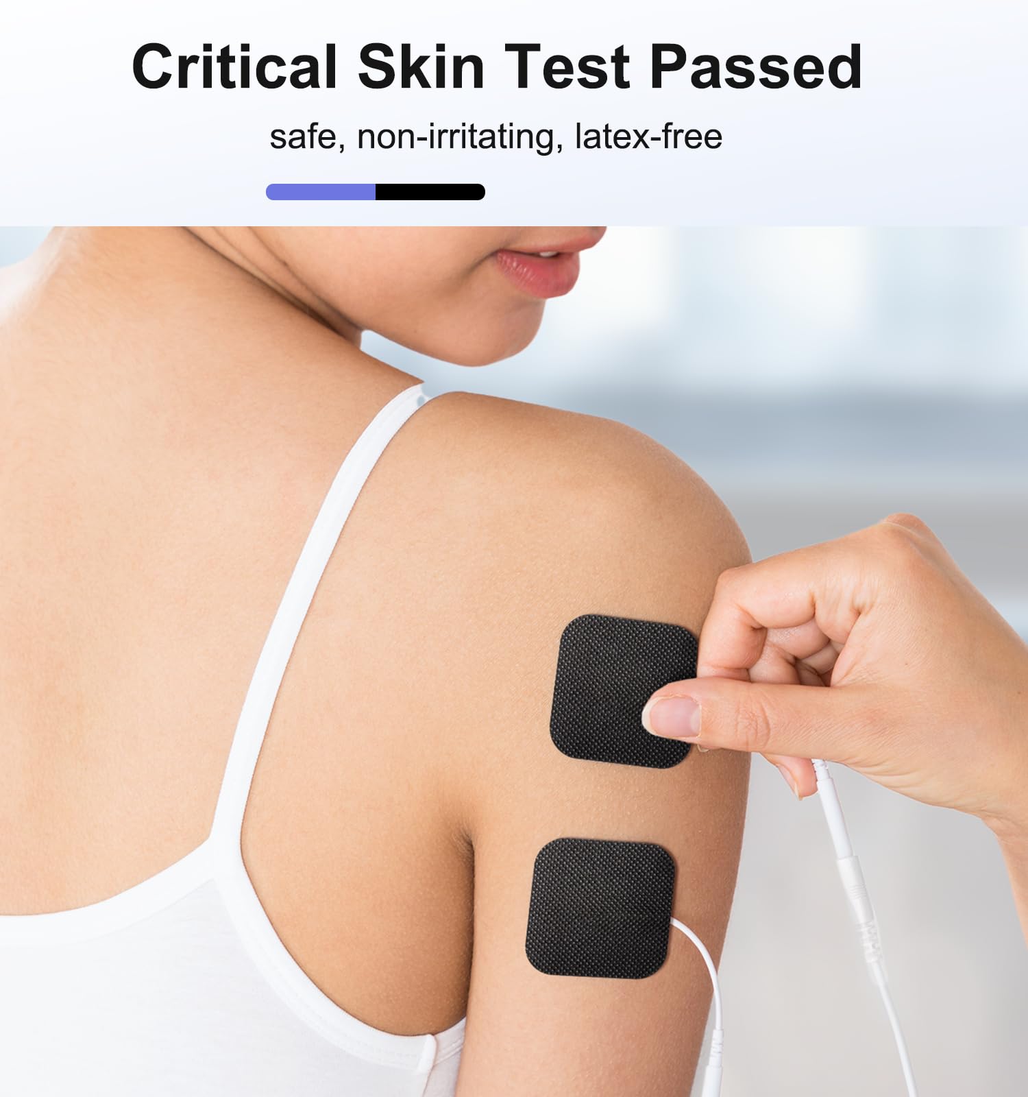 NURSAL pads compatible with 2mm connectors for versatile devices.