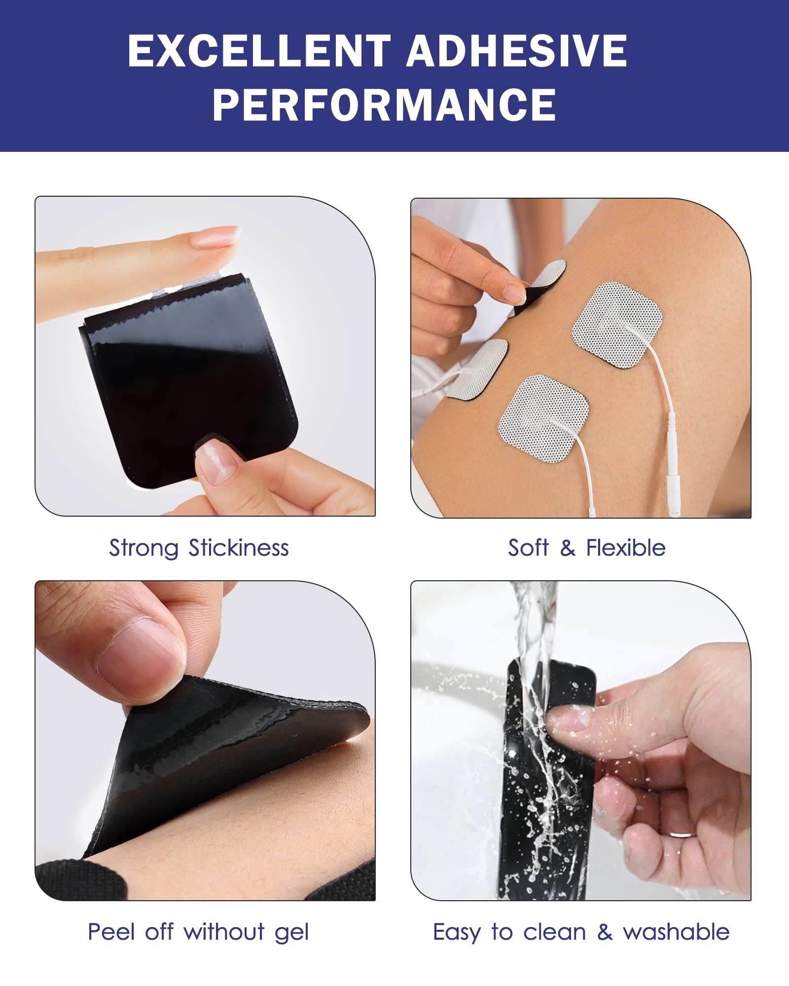 NURSAL latex-free TENS pads suitable for sensitive skin.