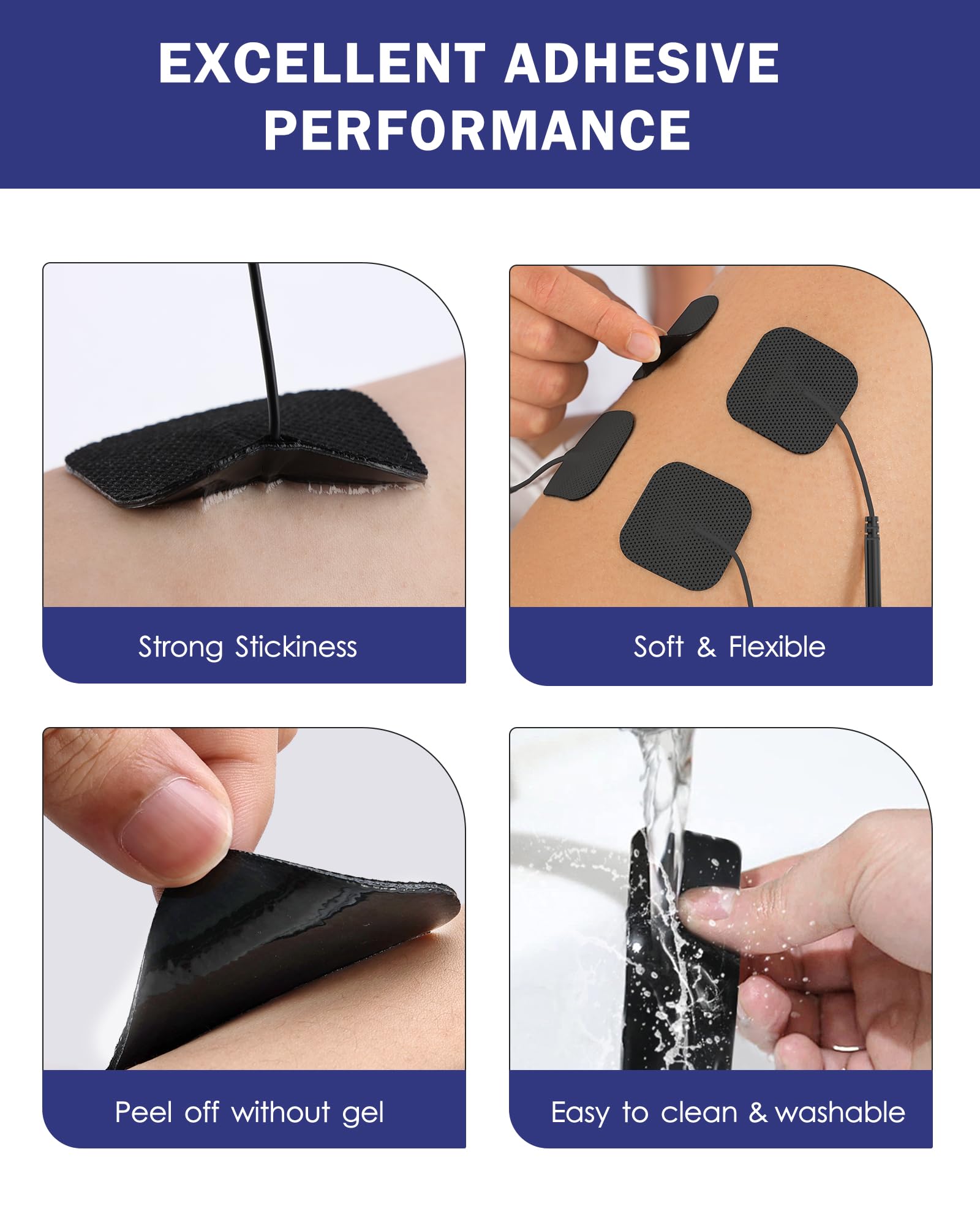 NURSAL TENS pads medical-gel, latex-free for safe skin contact.