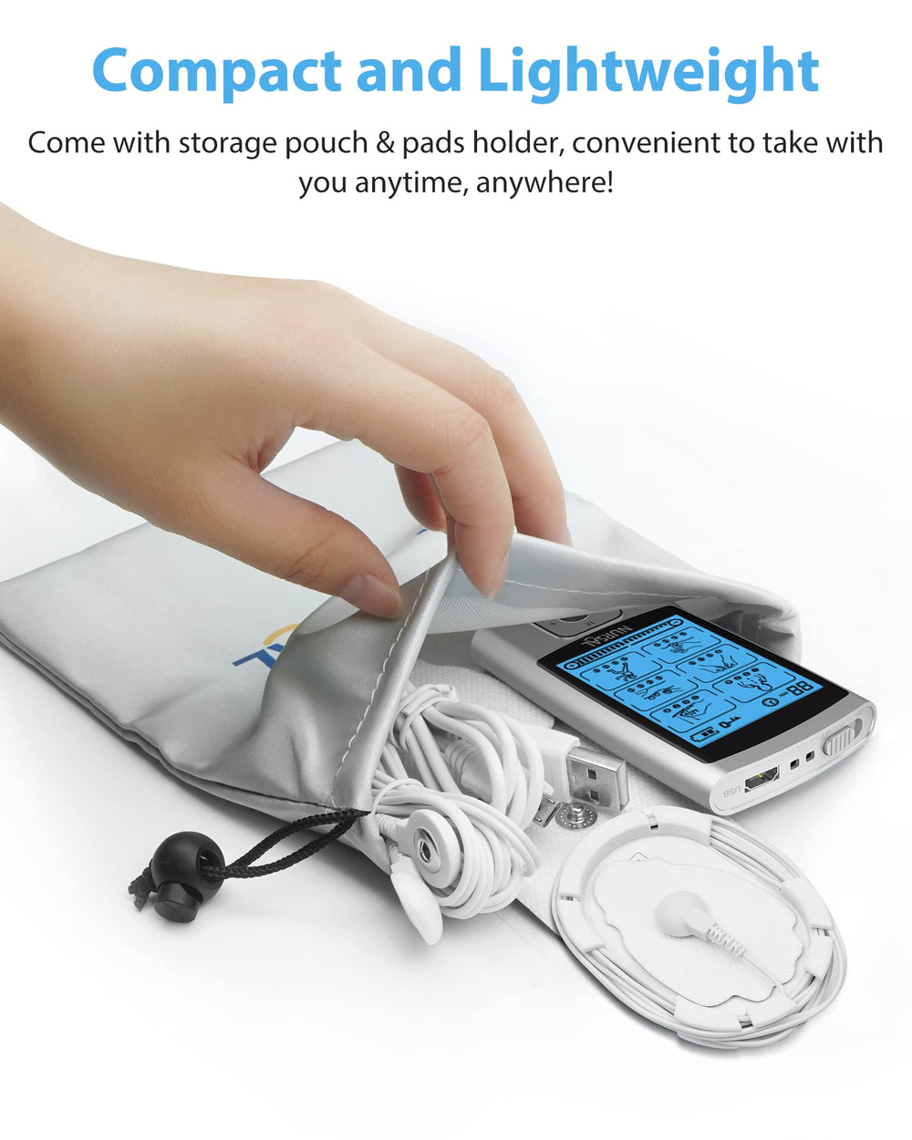 NURSAL included pouch and accessories for convenient storage