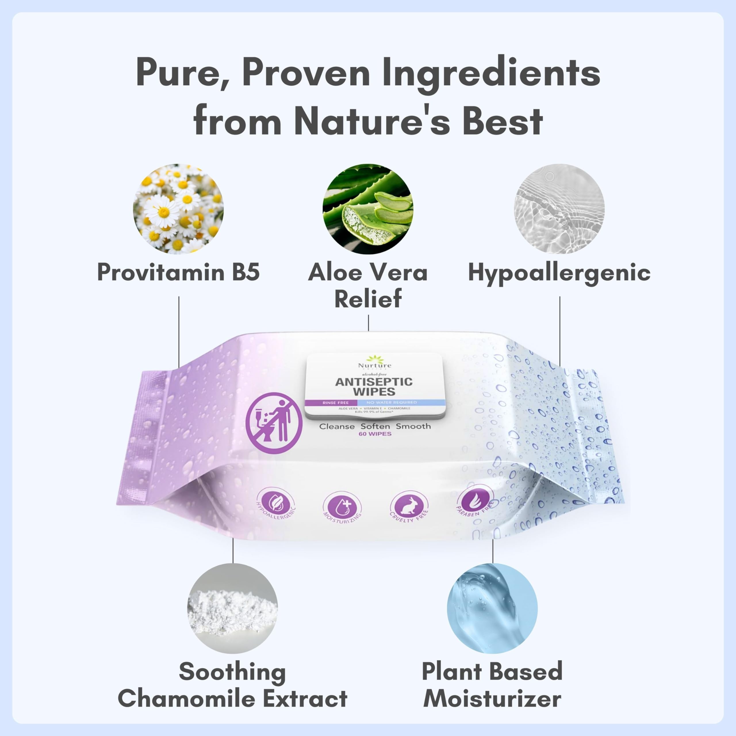 Nurture Valley hypoallergenic wet towels designed for sensitive skin