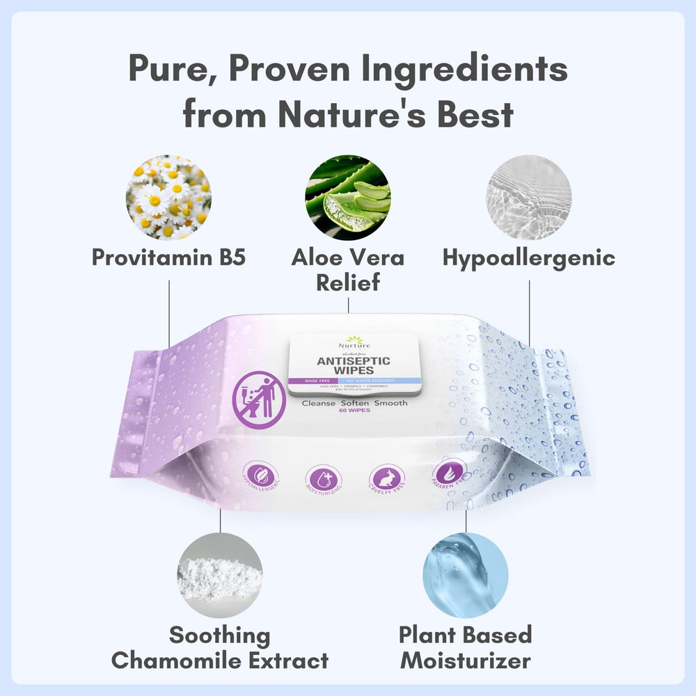 Nurture Valley hypoallergenic wet towels designed for sensitive skin