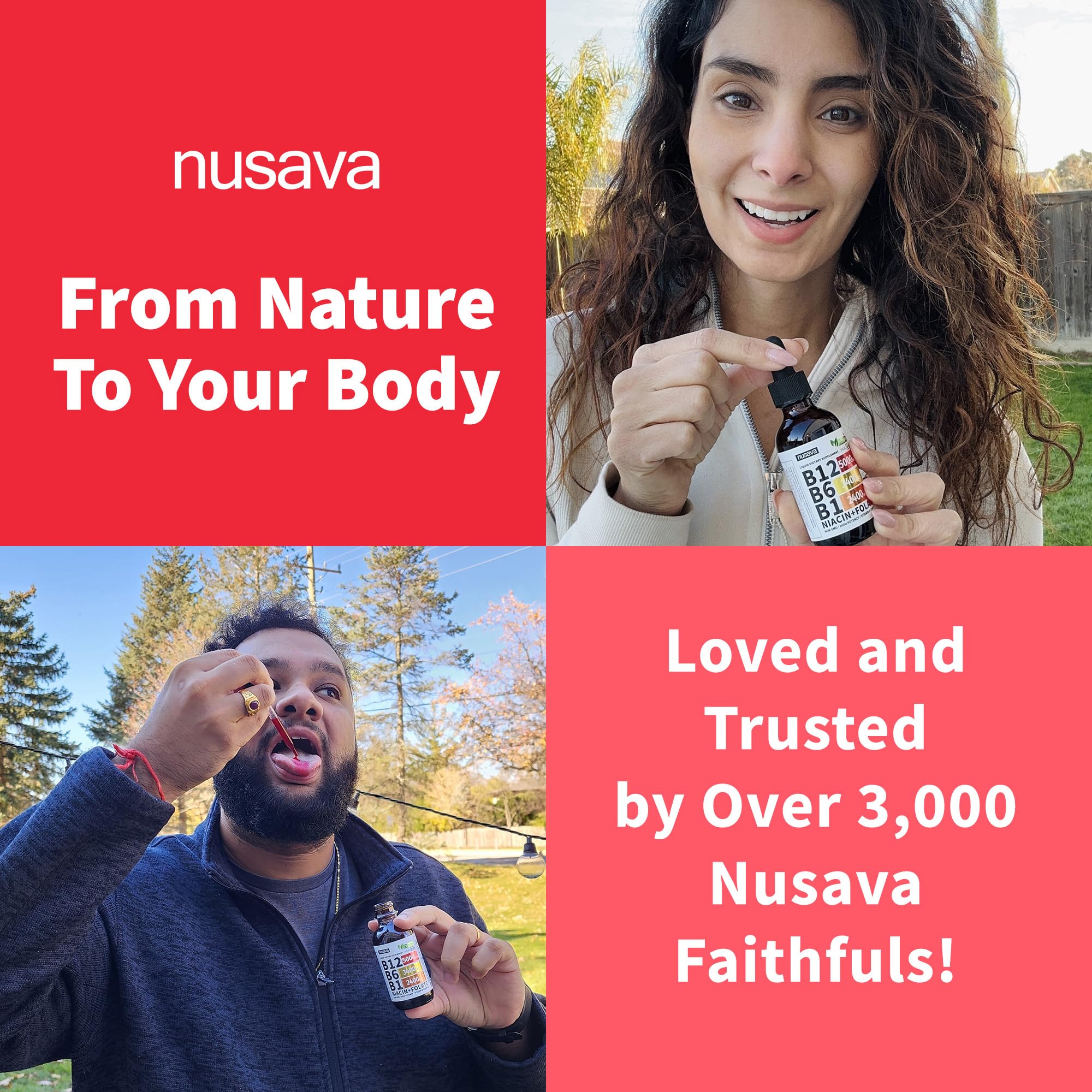 NUSAVA B12 Drops raspberry flavor close-up invites sensory experience.